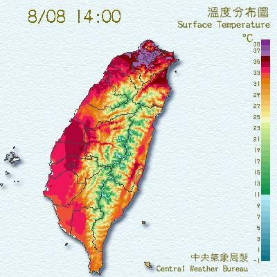 2013年8月8日14時溫度分布圖.png