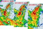 副高讓位、午後熱對流暴衝 >> 中寮時雨量 133.0毫米