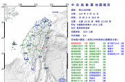 2025/06/11 第099號有感地震 M6.4 位於臺灣東部海域