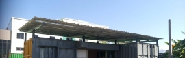 建築工地貨櫃屋福利站遮陽案例
