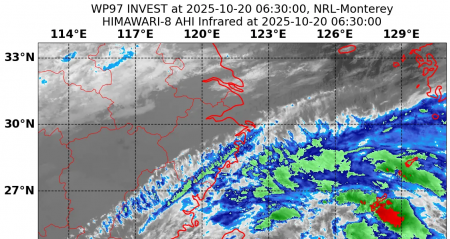 97W Low JMA:TD 西表島近海