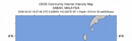 2023/02/23 M7.1 馬來西亞 沙巴