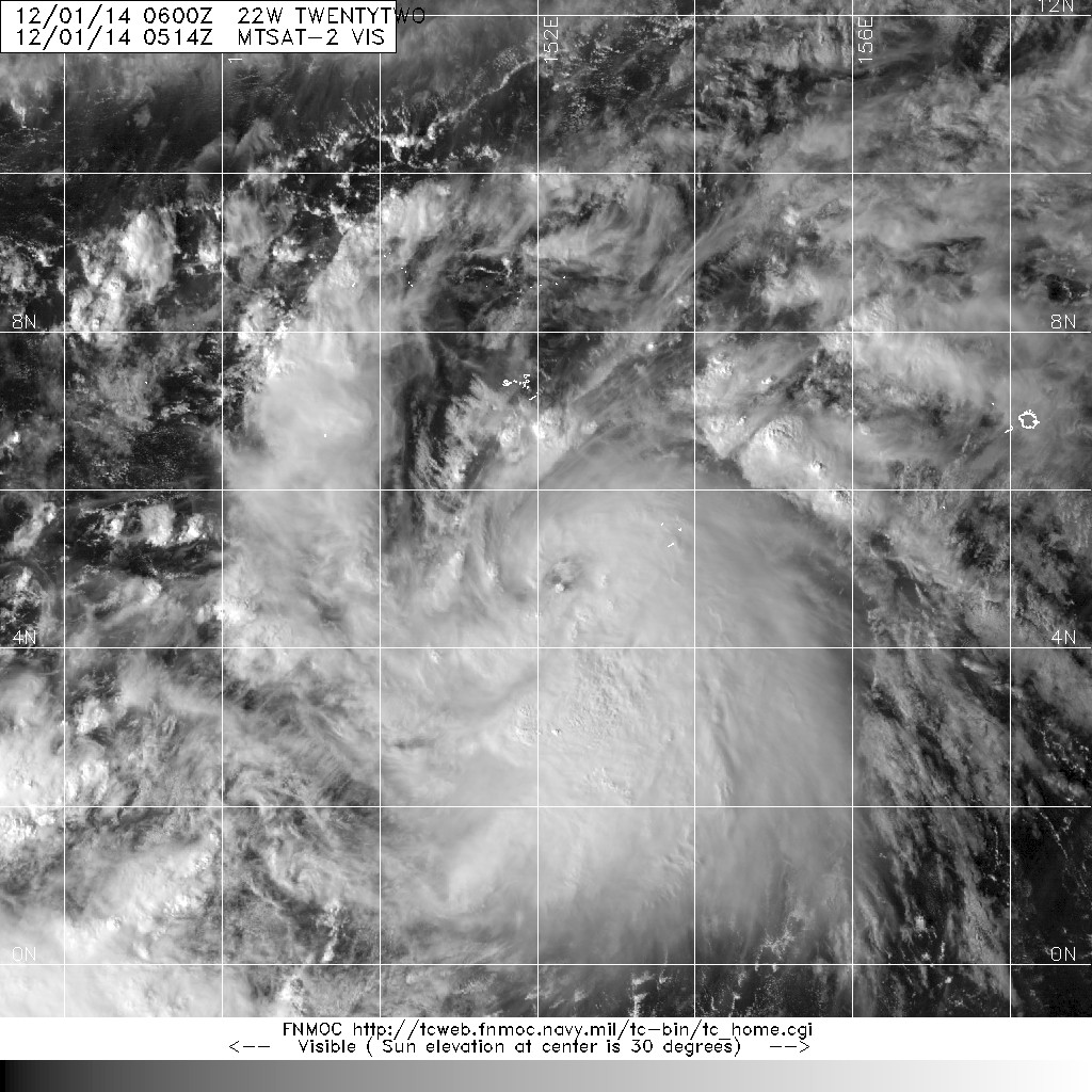 20141201.0514.mtsat-2.vis.22W.TWENTYTWO.35kts.996mb.5.3N.152.1E.100pc.jpg