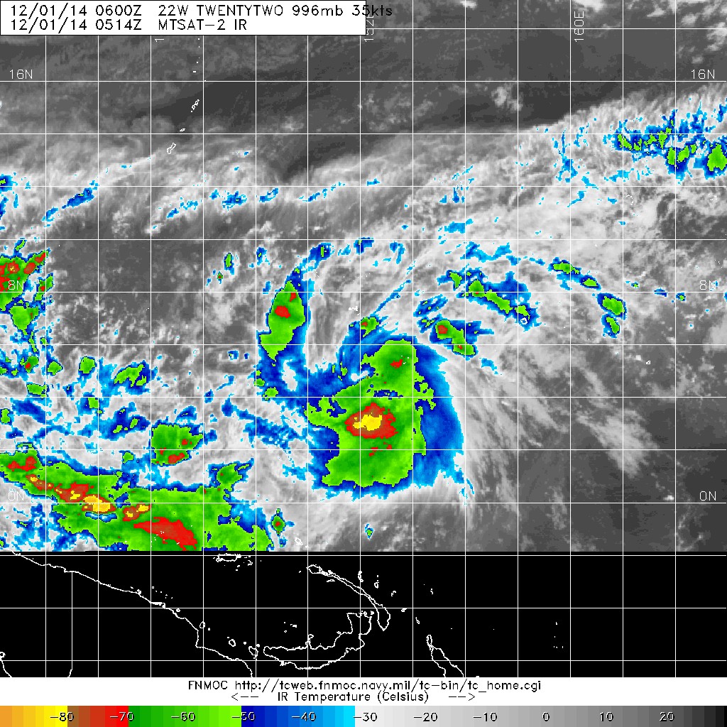 20141201.0514.mtsat-2.ircolor.22W.TWENTYTWO.35kts.996mb.5.3N.152.1E.100pc.jpg